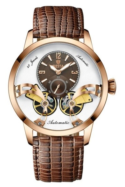Fiesta F25039M Automatic Wristwatch with Leather Strap
