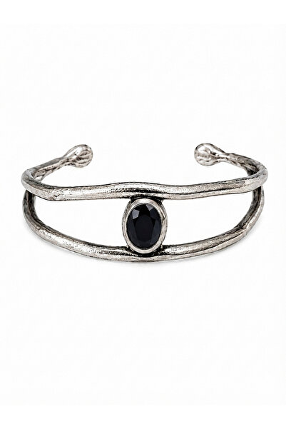 CAPO by Aytaç Yamaç Oval Crystal Stone Modern Design Women's Cuff Bracelet (4...