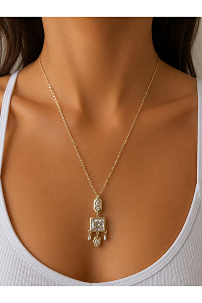 Girift Vintage Azen Pendant Necklace with Stone