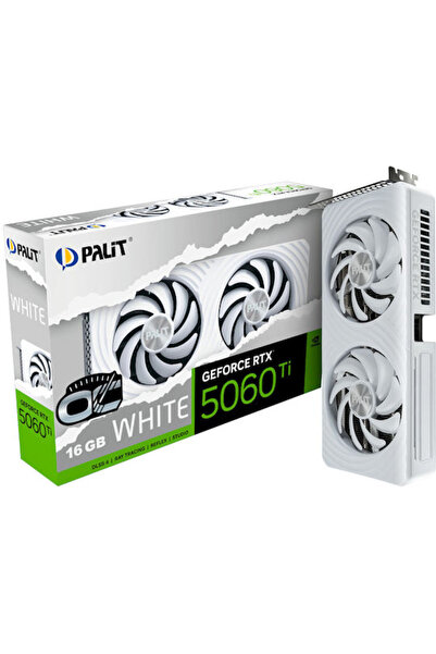 PALIT GeForce RTX 5060 Ti 16GB GDDR7 Λευκή OC Κάρτα Γραφικών Κωδικός: NE7506T...