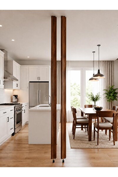 pinoxi Ahşap Seperatör Direği Atlantik Çam Mdf Direk - Paravan 1 adet 283-293 cm
