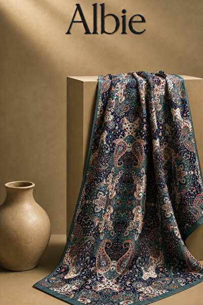 Albie Women's Patterned French Silk Shawl – Elegant and Stylish Silk Shawl Mo...