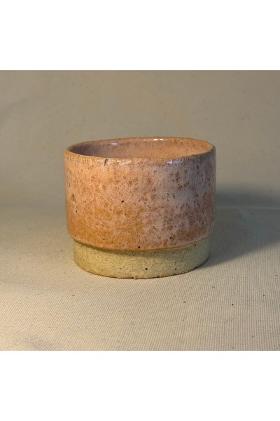 Luvita Craft Pembe El Yapımı Stoneware Seramik Kulpsuz Kahve Bardağı 200 ml