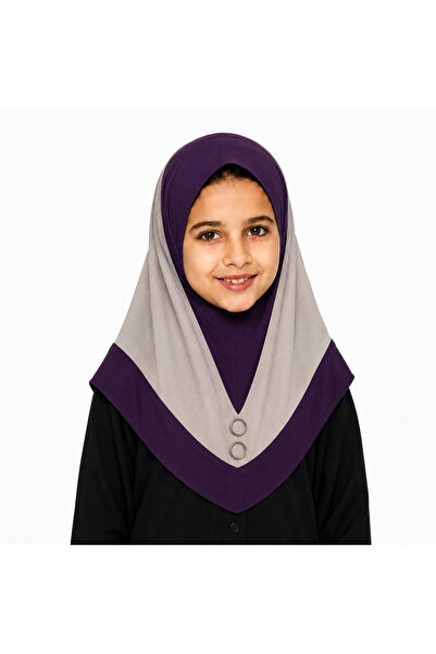Linda Hijab Modest Islamic Abaya with Layered Hijab Design for Kids – Elegant...