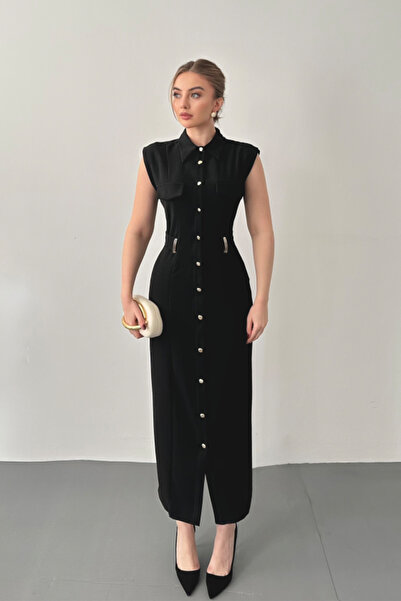 ELBEE Atlas Dress with Black Belt Accessory