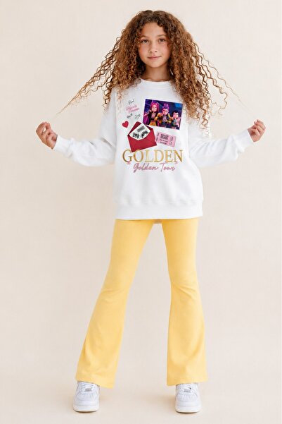 Belya Kids Wear Girl's Full-Fit Top Oversize Bottom Leggings Set with Hungold...