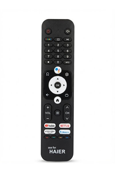 Haier جهاز تحكم عن بعد بديل للتلفزيون الذكي - متوافق مع يوتيوب ونتفليكس وبراي...