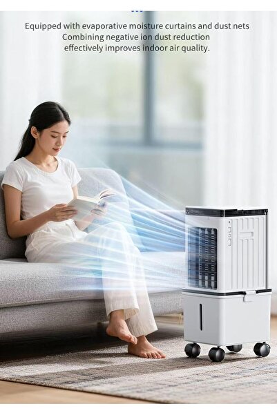 wtrtr 12L Remote Air Cooler,Portable Evaporative Cooling Fan, Detachable Water Tank, home Air Conditioner