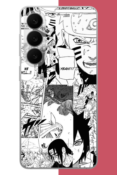 Aksesuarist Samsung Galaxy S26 Ultra Uyumlu naruto kolaj UV Baskılı Silikon K...