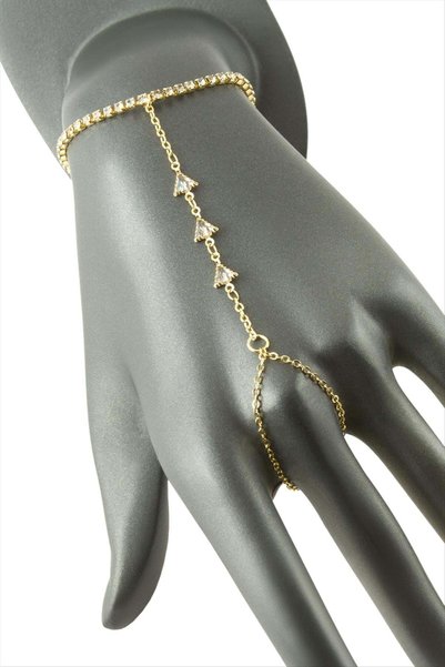 Balevien Triangle Strip Stone Shahmeran - Gold