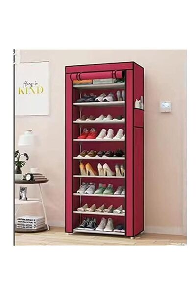 Generic Sulfar 10-Tier Shoe Cabinet | Foldable Shoe Rack Storage Box for 27 P...