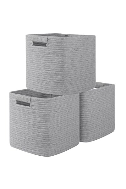 Generic OIAHOMY Storage Cubes 11 Inch Storage Bins-3-Pack, Cotton Rope Woven ...
