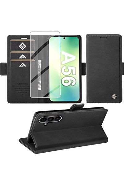 Giyer Mobile phone case for Samsung Galaxy A56 5G with screen protector, PU L...