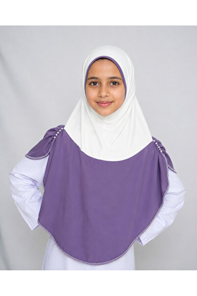 Linda Hijab Girls Hijab for Kids – Stylish Two-Tone Modest Islamic Headscarf ...