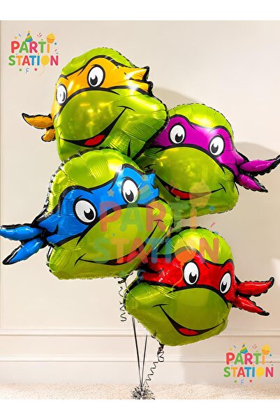 Parti Station Ninja Turtles Balloon Set 4 Pieces 59X54 cm Ninja Turtles Conce...