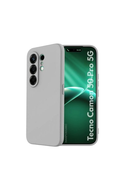 HANPORIUM غطاء سيليكون متوافق مع هاتف تكنو كامون 50 برو 5G، غطاء مرن بلون باس...