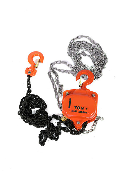 Lawazim Pro7 1T x 5m Manual Chain Block Hoist - Hand Chain Hoist with Safety ...