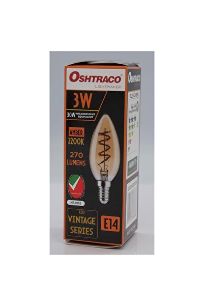 Generic Oshtraco 3W E14 Vintage Series LED Lamp, Warm White