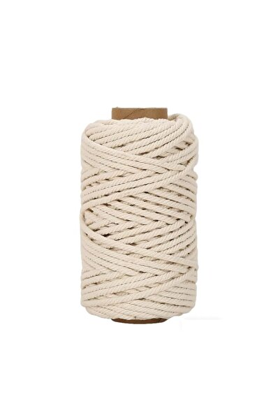 Generic Premium Beige Cotton Macrame Rope 4mm 165 Feet - Durable Cord for DIY...