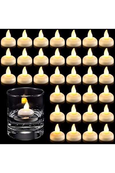 Generic Aputue Waterproof Flameless Floating Tealights, Gold Floating Candles...