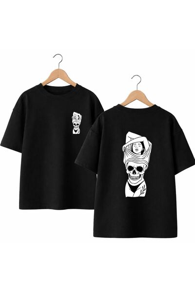 playwear Tricou cu gât rotund, cu imprimeu pe spate și piept, 100% bumbac, su...
