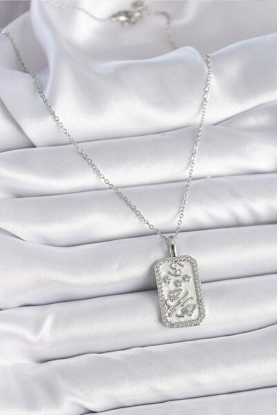 online kapsulavm avm alışveriş 316L Steel Silver Color Chain Crab Sign Zircon...