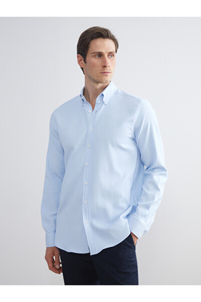 LC Waikiki I Standart Fit Long Sleeve Dobby Men's Shirt from Freezen Store