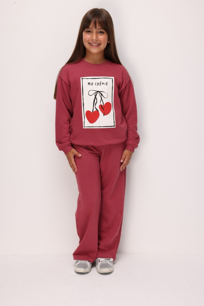 Le Mabelle Gülkurusu Mottolu Girls' Tracksuit Set - Aria
