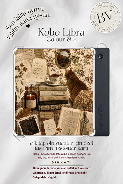 BookTok Vibes Co. Vintage Sonbahar Kolajı Insert - Kindle ve Kobo E-Kitap Oku...