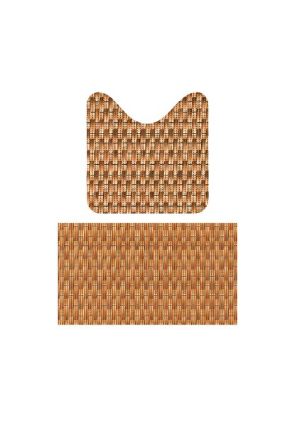 OEM Covoras baie Friedola 23077, model rattan, maro, 48 / 80 x 48 cm