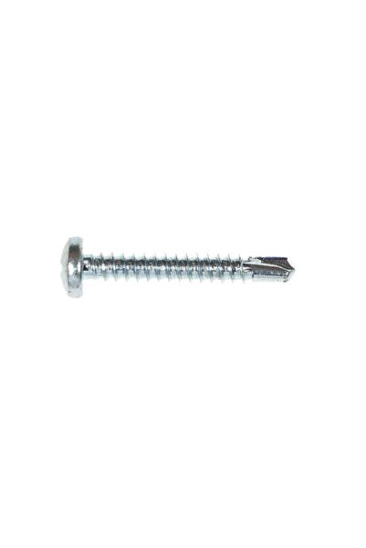 OEM Self-drilling wood screw, steel, white zinc plated, with convex head, Phi...