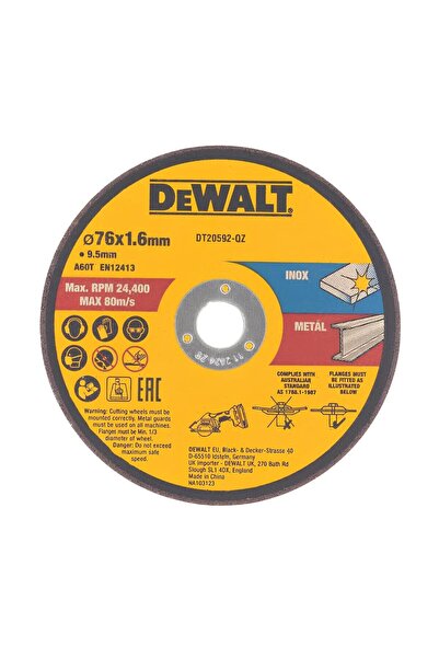 OEM Disc debitare inox / metale neferoase, DeWalt DT20592-QZ, 76 x 10 x 1.6 m...