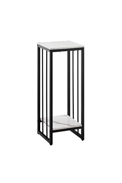OEM Caty coffee table, square, white + black, 30 x 30 x 78 cm, 1C