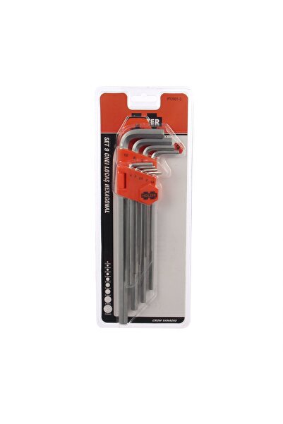 OEM Set of 9 hexagonal keys, Holzer PT2001-3, 1.5 - 10 mm