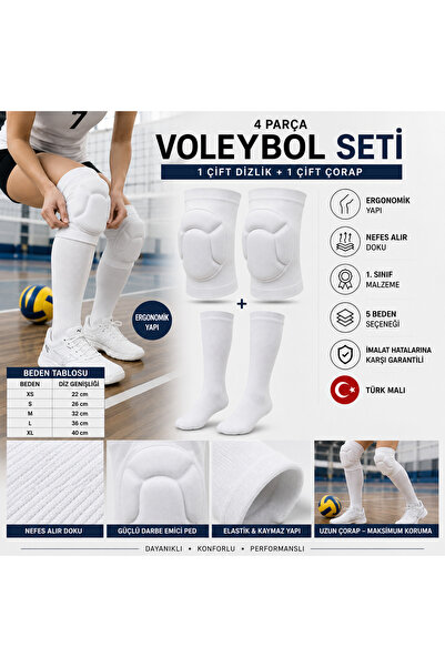 SCHMILTON Voleybol Dizliği Voleybol Kolluğu 2li Set Yetişkin ve Çocuk Voleybo...