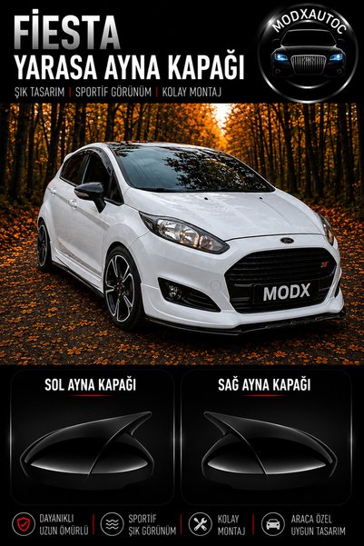 MODxAUTO FORD FİESTA 2008-2017 ARACA ÖZEL YARASA AYNA KAPAĞI A+