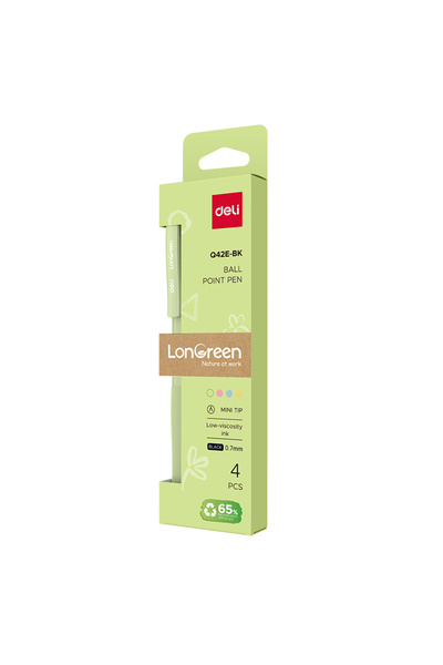 MC Micostore Set 4 pixuri cu mecanism 0.7mm corp pastel negru longreen plasti...