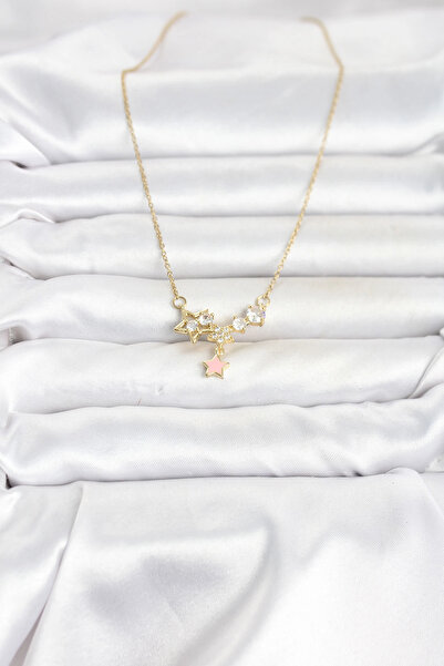 online kapsulavm avm alışveriş 316L Steel Chain Gold Color Star Model Women's...