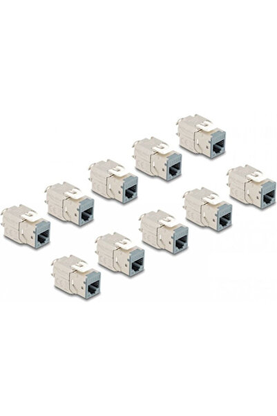 DELOCK Σετ 10 Τεμαχίων Μονάδα Keystone RJ45 LSA Cat.6a Χωρίς Εργαλεία Γκρι 88120