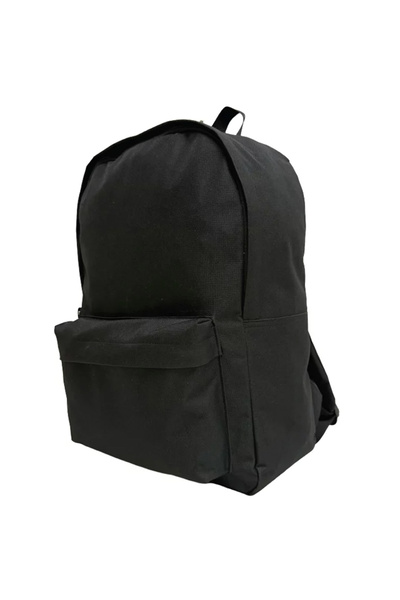 MC Micostore Απλό σακίδιο πλάτης γυμνασίου 42*30*14εκ. μαύρο 2 φερμουάρ σχέδι...