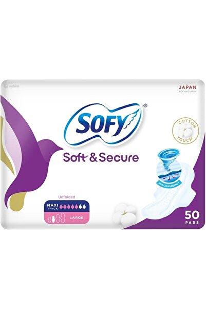 sofy Soft & Secure, Unfolded Sanitary Pads with Wings, Maxi Compressed, Large...