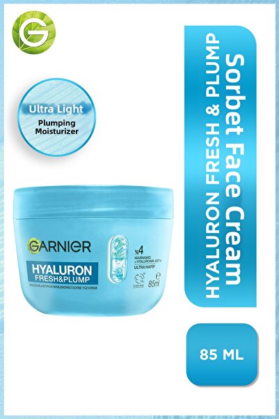 Garnier كريم الوجه المرطب والمغذي هيالورون فريش آند بلامب 85 مل، نباتي وخالٍ ...