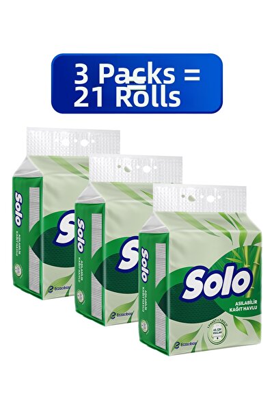 Solo Hangable Paper Towels 1=7 Pack of 3