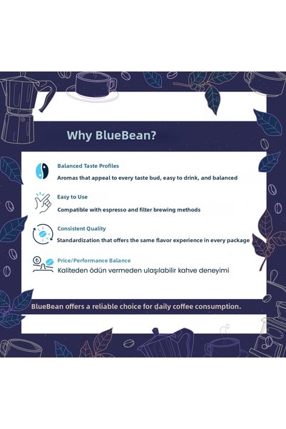 BLUE BEAN قهوة مفلترة احترافية مخلوطة 1 كجم