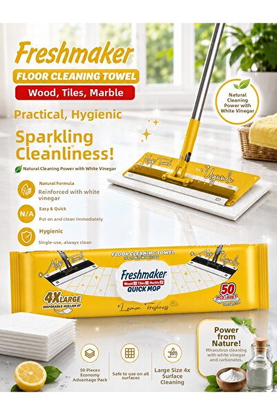 Freshmaker منشفة تنظيف الأرضيات سريعة الاستخدام برائحة الليمون المنعشة