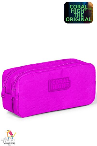 Coral High Kids Two Compartment Pencil Bag 2 Colors
