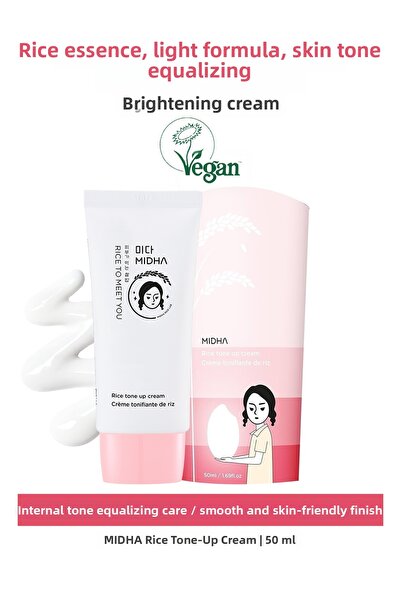 MIDHA Rice Tone-Up Cream, a Light-Textured, Skin Tone-Equalizing Brightening ...