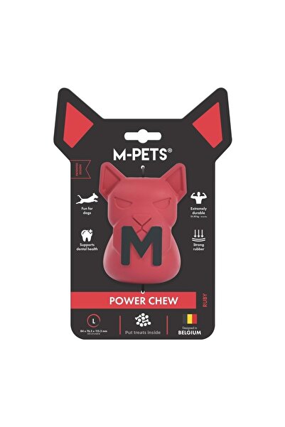 M-PETS Power Chew Rubber Dog Treat Toy Ruby (L)