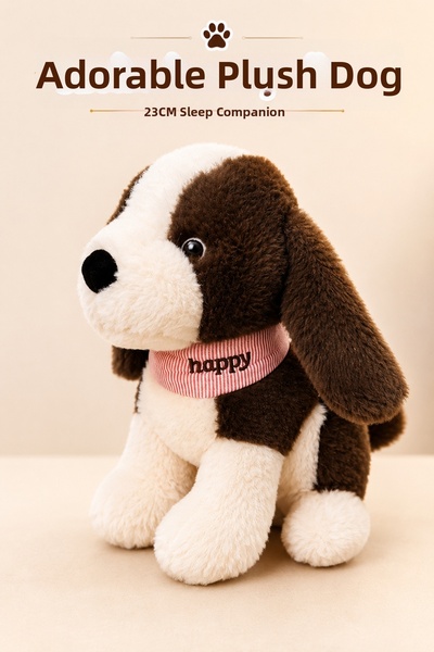 YILDIRIM OYUNCAK Cute Plush Dog 23cm – Ultra Soft Textured Cuddle Companion S...