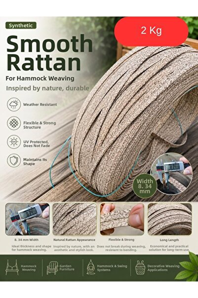 Mady Aksesuar Premium Synthetic Rattan Strip - Swing Weaving and Repair Threa...